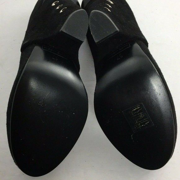 Marc Jacob Suede Block Women Black Heels Size 7 - Picture 7 of 8